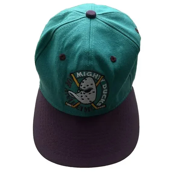 Vintage NHL Anaheim Mighty Ducks #1 Apparel Fitted Hat Size 7.25 Hockey team USA - Picture 2 of 16